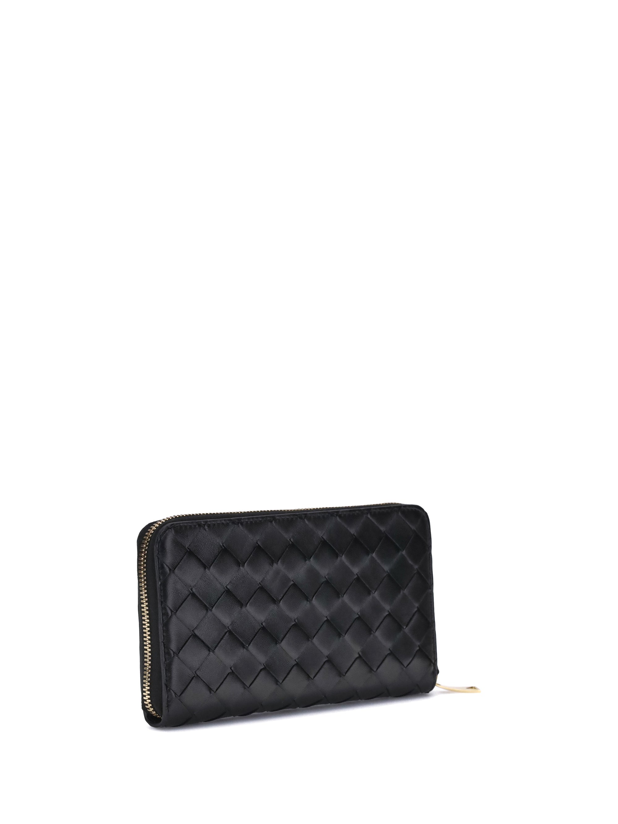 intrecciato zippered wallet