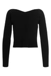 le maille pralu longue ribbed viscose blend cardigan