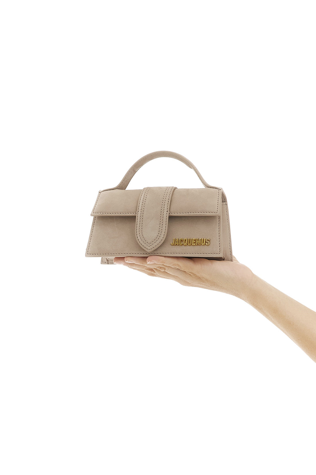 JACQUEMUS OS le bambino suede handbag