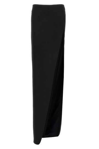 ANN DEMEULEMEESTER 40 janita extra-long leather skirt