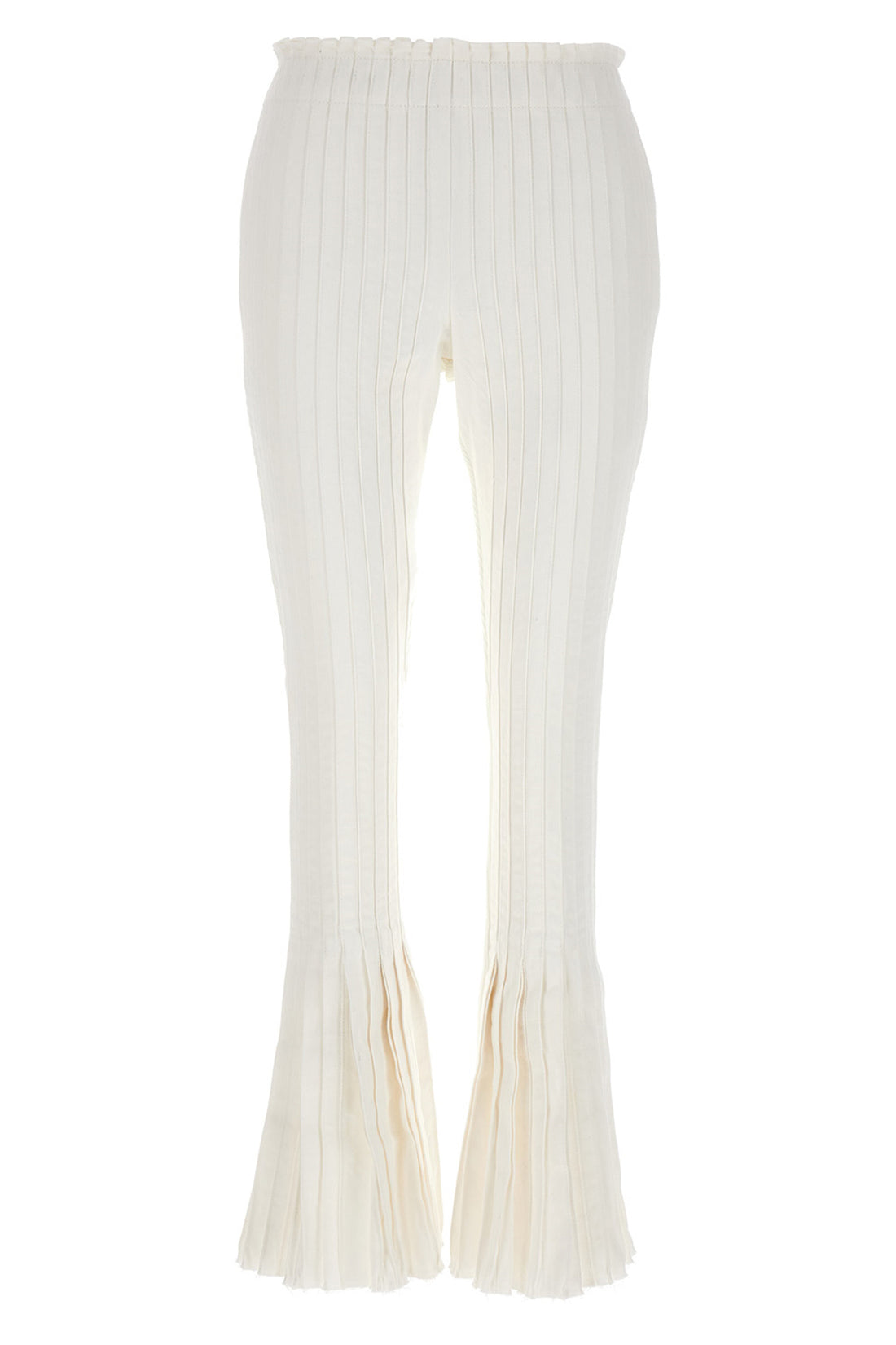 SACAI 1 pleated cotton pants at the front and ribbed pants at the back
