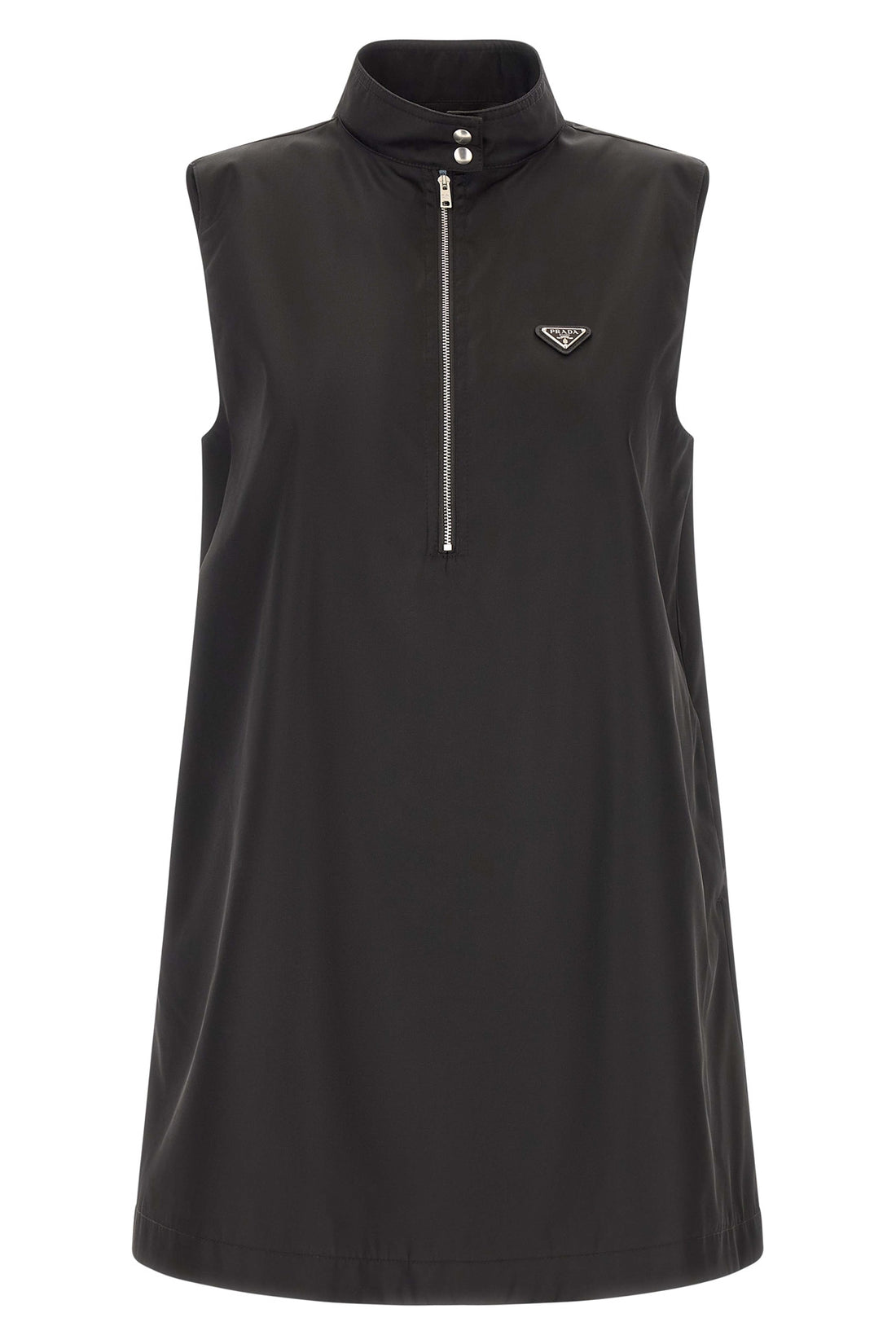 PRADA 38 the prada re-nylon mini dress defines a new interpretation of contemporary tailo