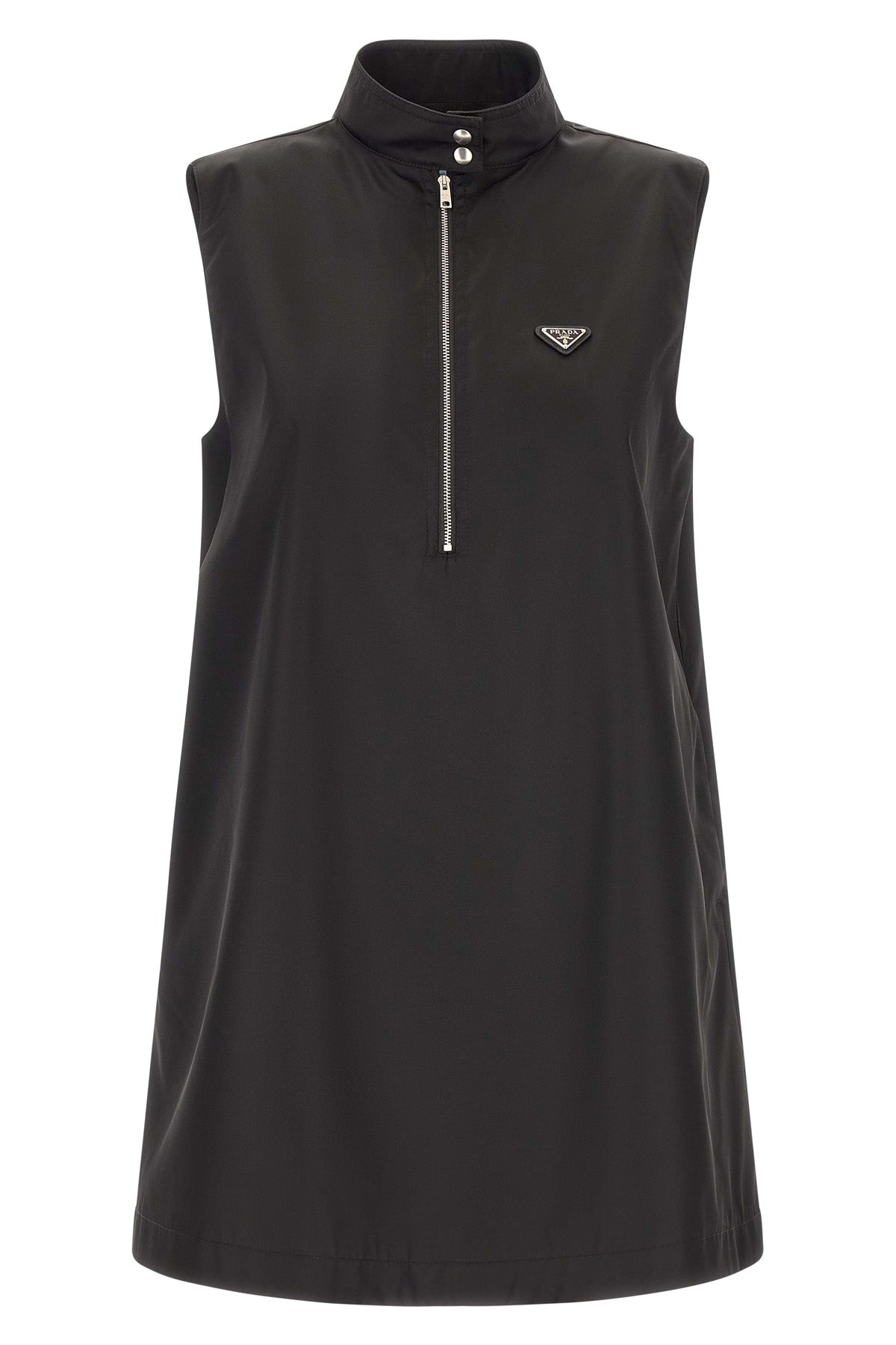 the prada re-nylon mini dress defines a new interpretation of contemporary tailo