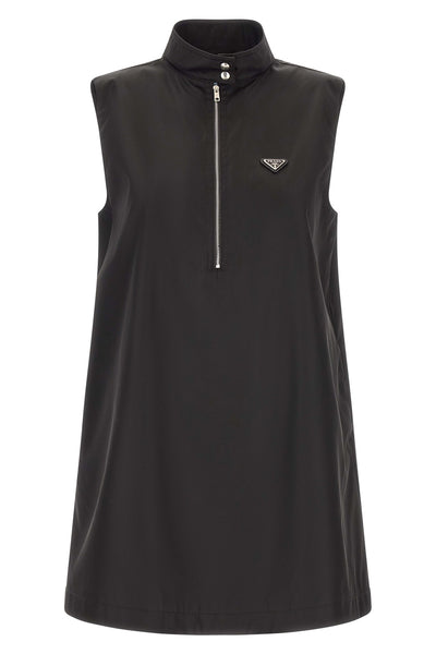 the prada re-nylon mini dress defines a new interpretation of contemporary tailo