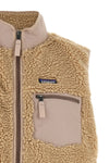 the patagonia classic retro-x® windproof vest is distinguished by a sleeveless