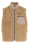 the patagonia classic retro-x® windproof vest is distinguished by a sleeveless