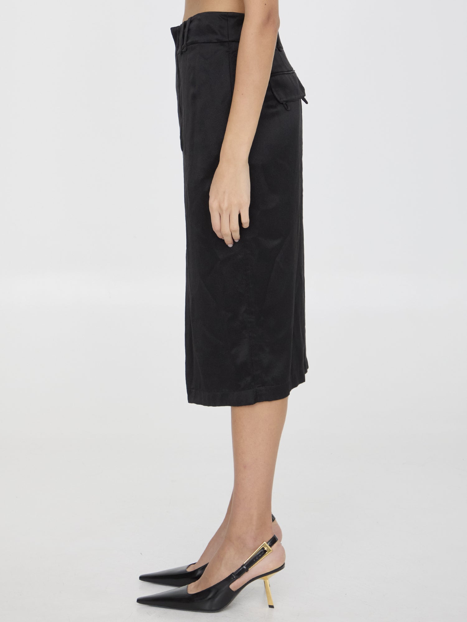 SAINT LAURENT 38 silk skirt