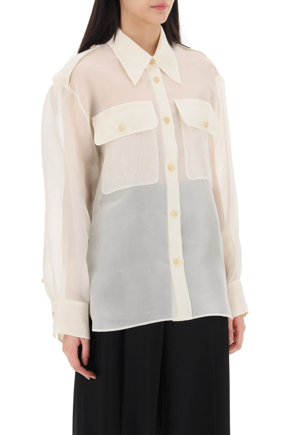 missa oversized organza shirt