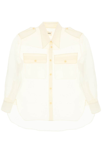 missa oversized organza shirt