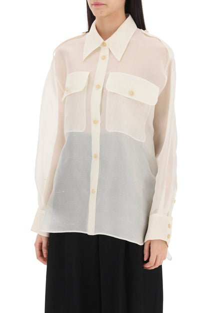 missa oversized organza shirt