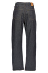 twisted seam dichotone raw denim jeans
