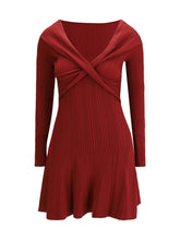 SELF-PORTRAIT M viscose knit mini dress