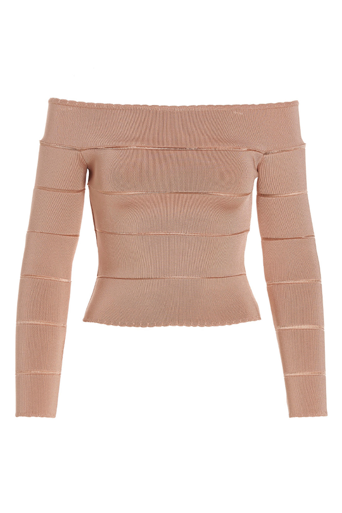 ALEXANDRE VAUTHIER 34 off-shoulder viscose knitted top
