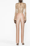 shiny stretch pants