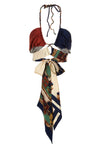 designer scarf multicolor fabric top