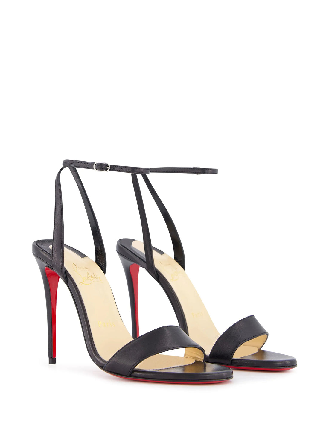 CHRISTIAN LOUBOUTIN Loubigirl 100mm Leather Sandals – Black