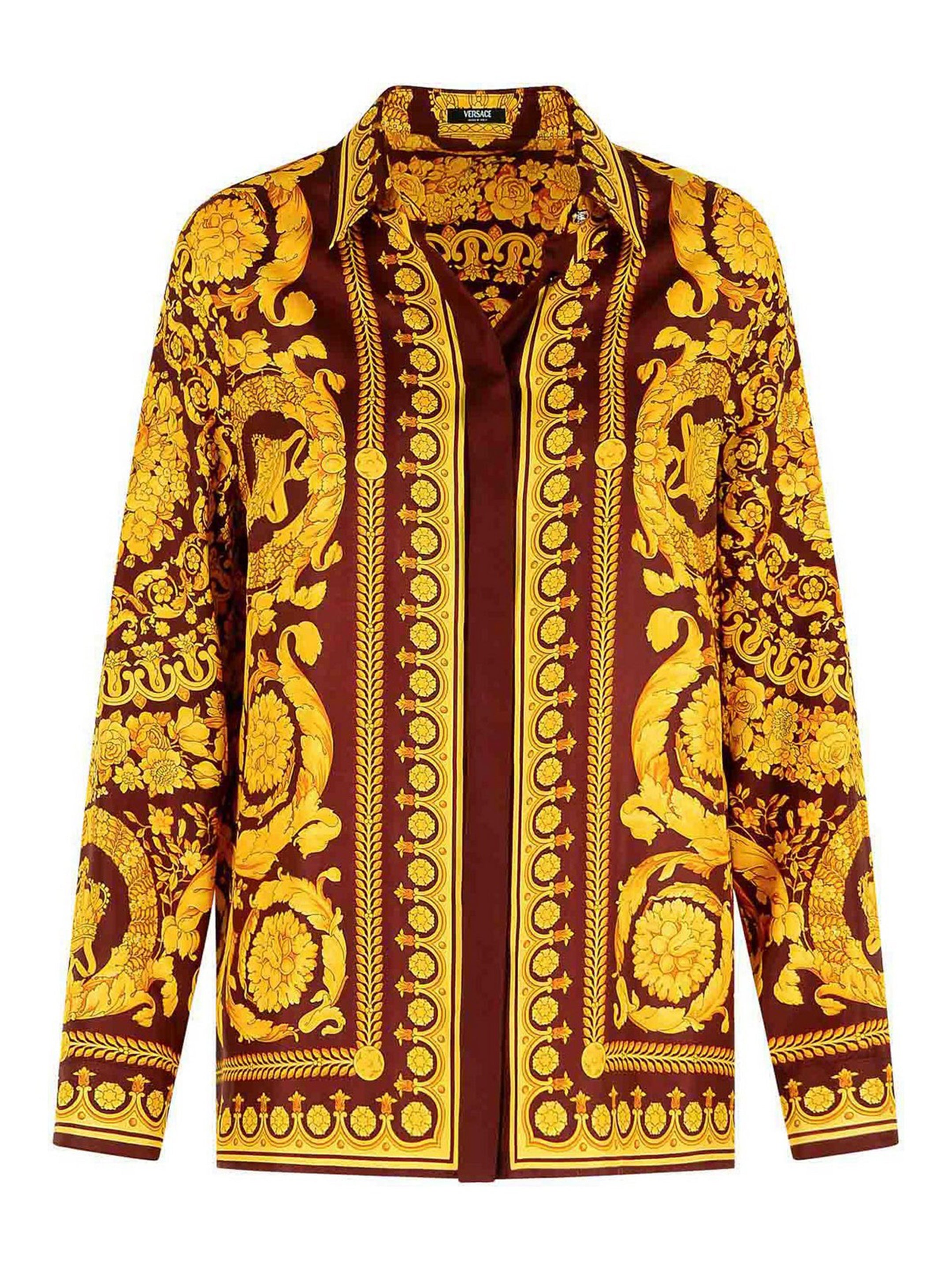 VERSACE 40 baroque heritage print shirt