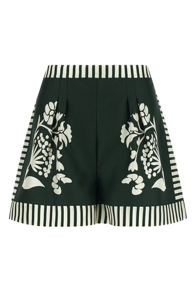 arjun shorts in panama patterned silk twill
