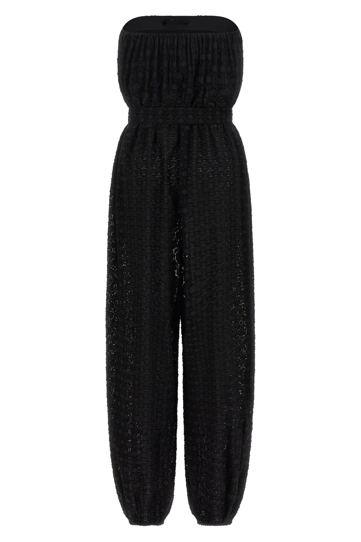 evening cotton and silk blend jumpsuit