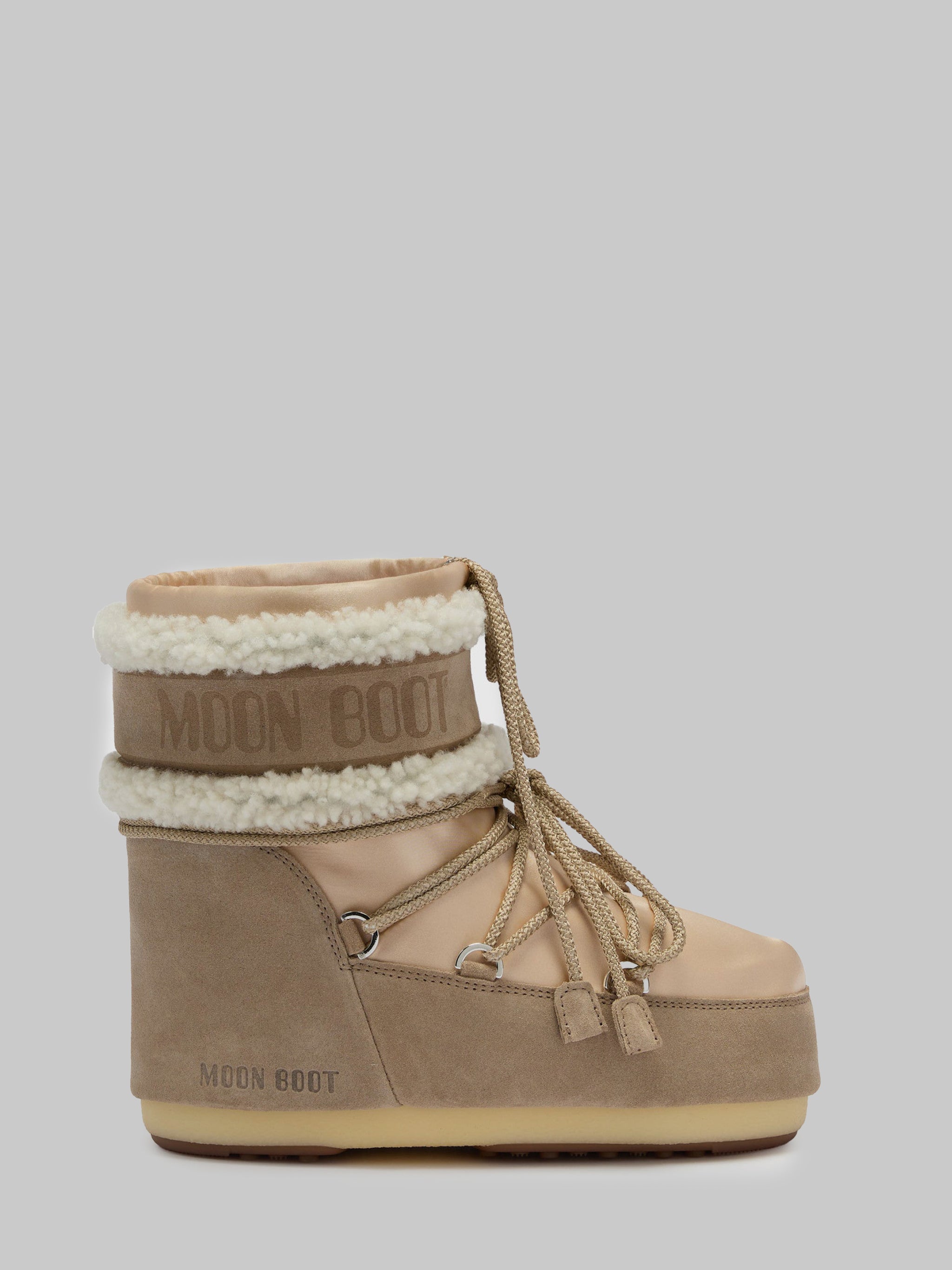 icon low pearly plus boots in peach and beige