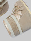 icon low pearly plus boots in peach and beige