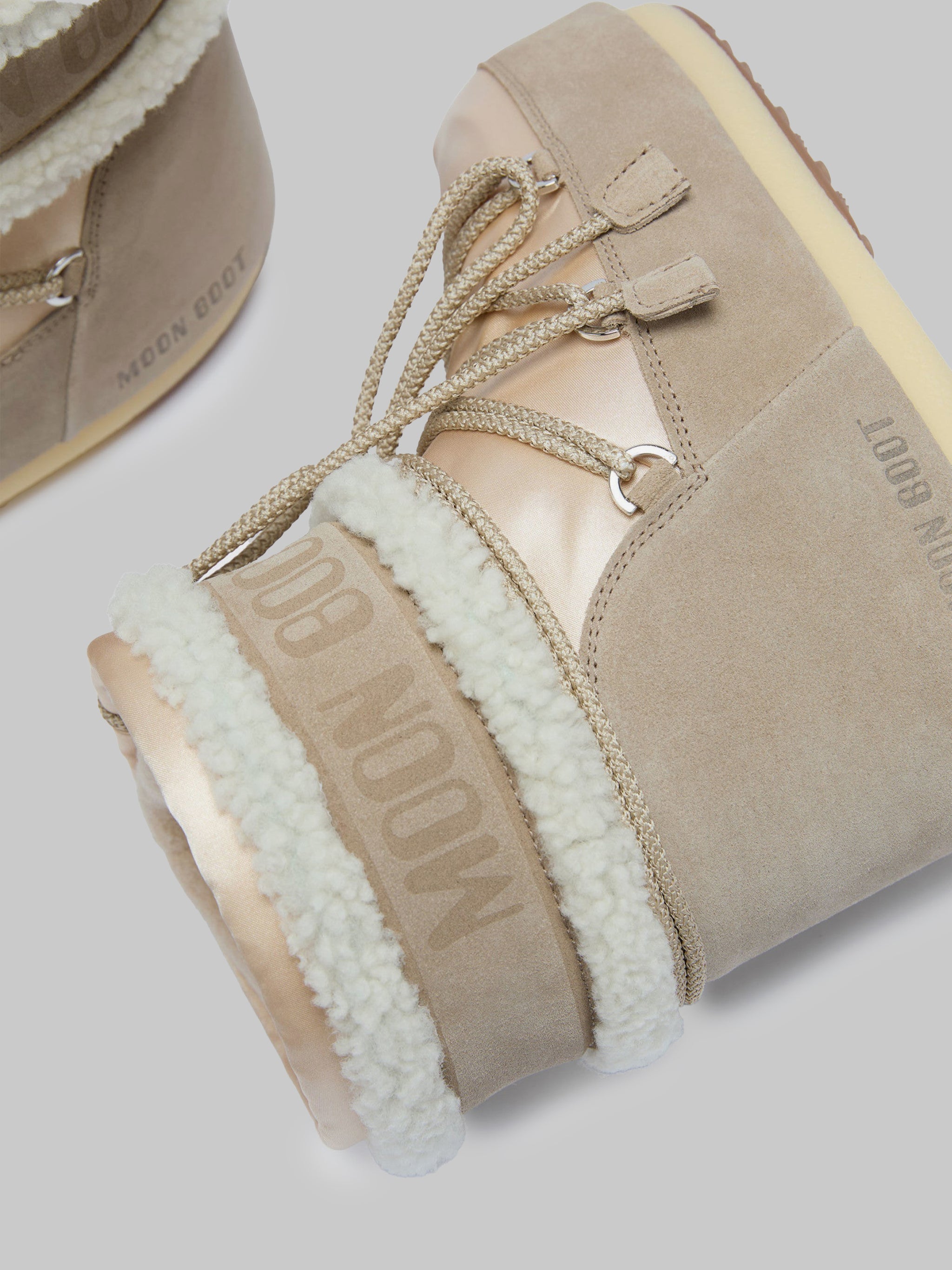 icon low pearly plus boots in peach and beige
