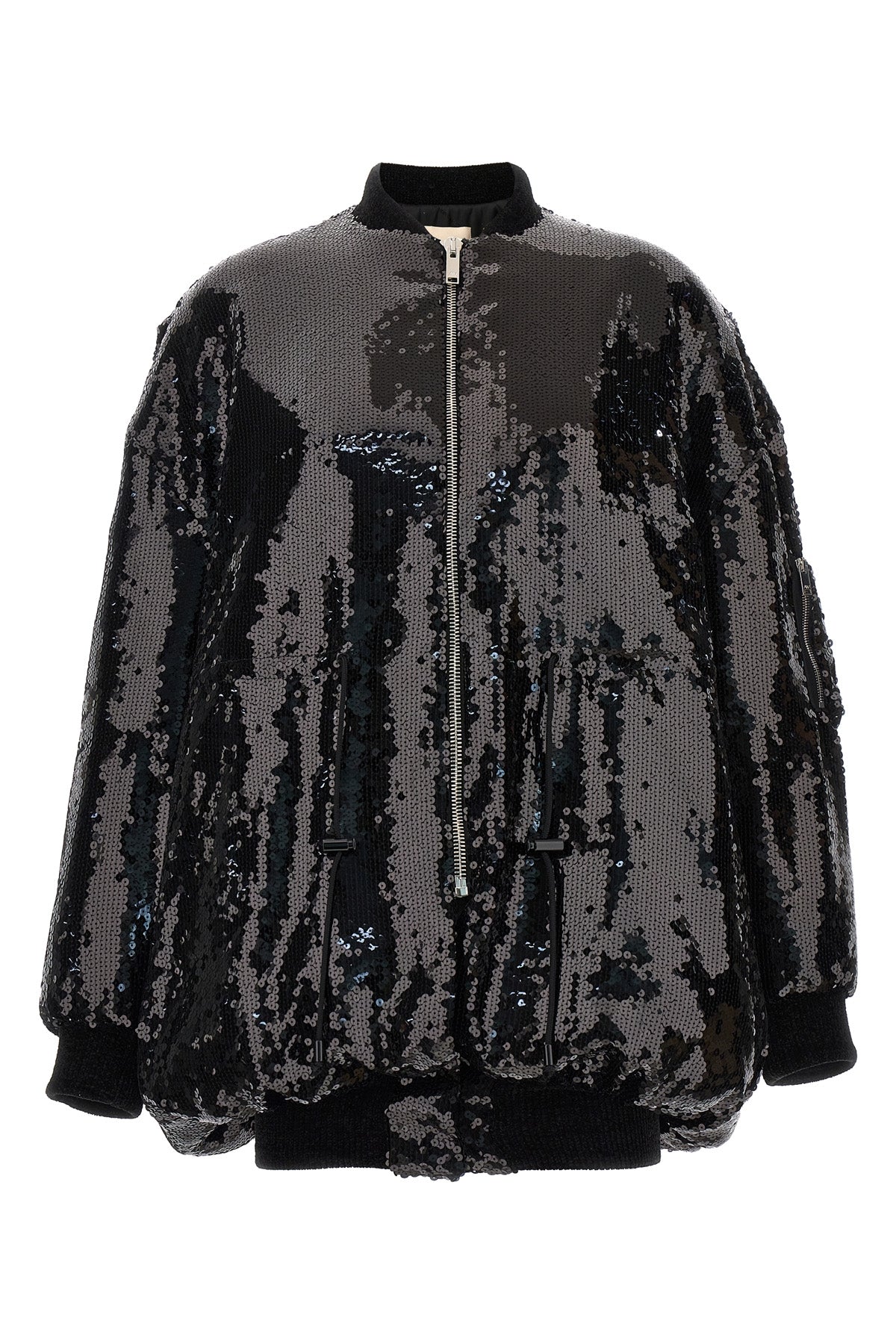 all-over sequined bomber jacket