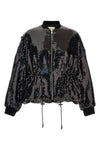all-over sequined bomber jacket