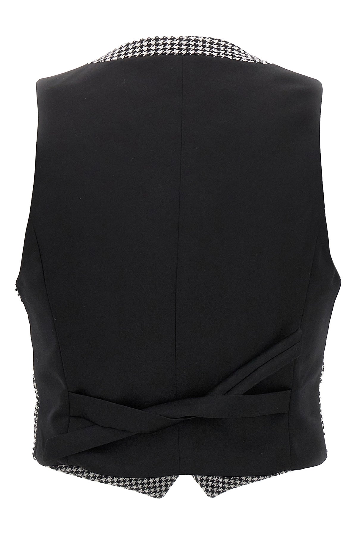 houndstooth wool blend waistcoat
