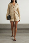 palmellata leather clutch