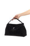 t-lock suede handbag