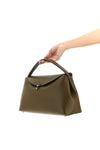 t-lock hammered leather handbag