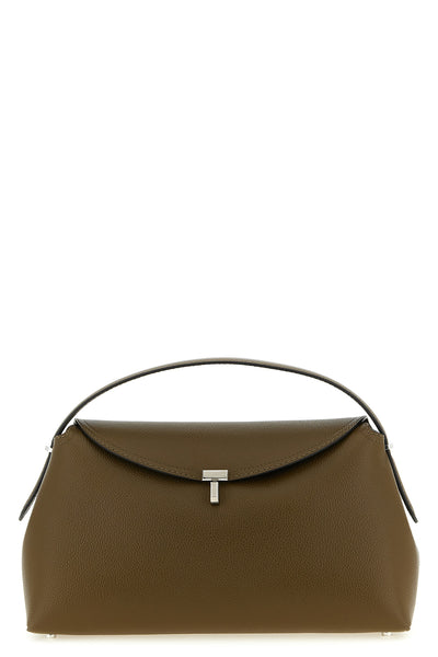 t-lock hammered leather handbag