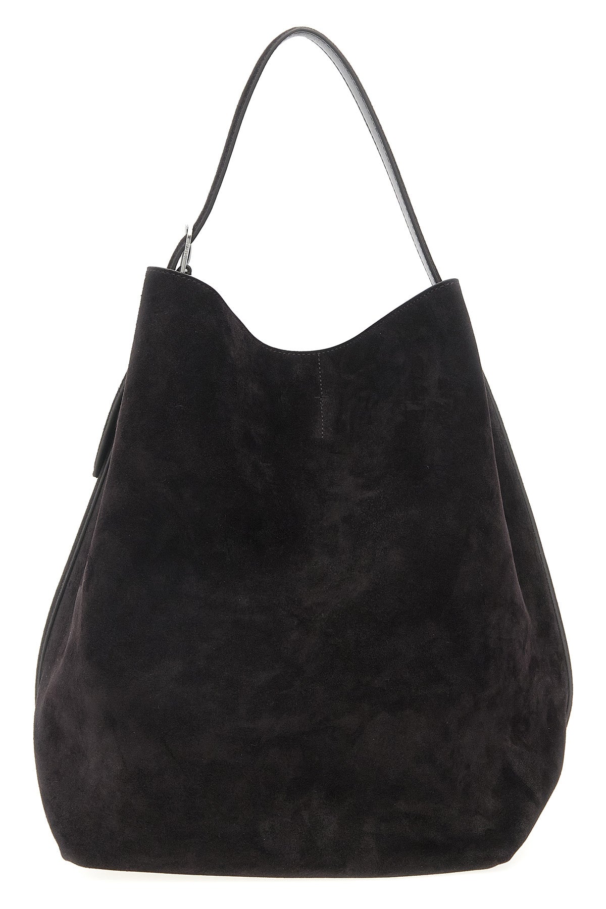 belted tote suede shoulder bag