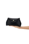 t-lock leather clutch