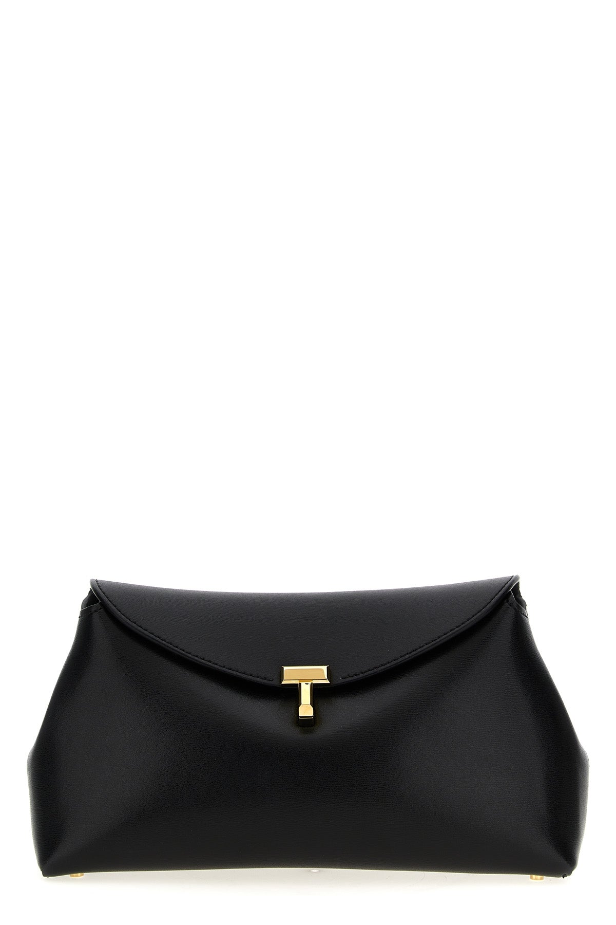 t-lock leather clutch
