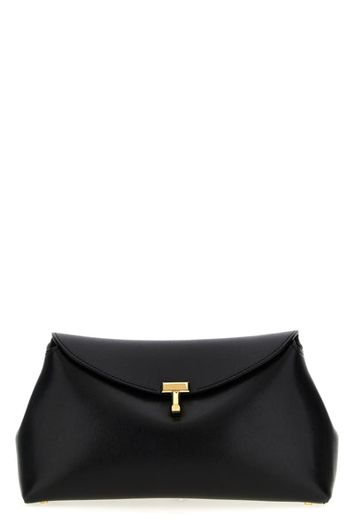 t-lock leather clutch