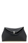 grainy leather clutch