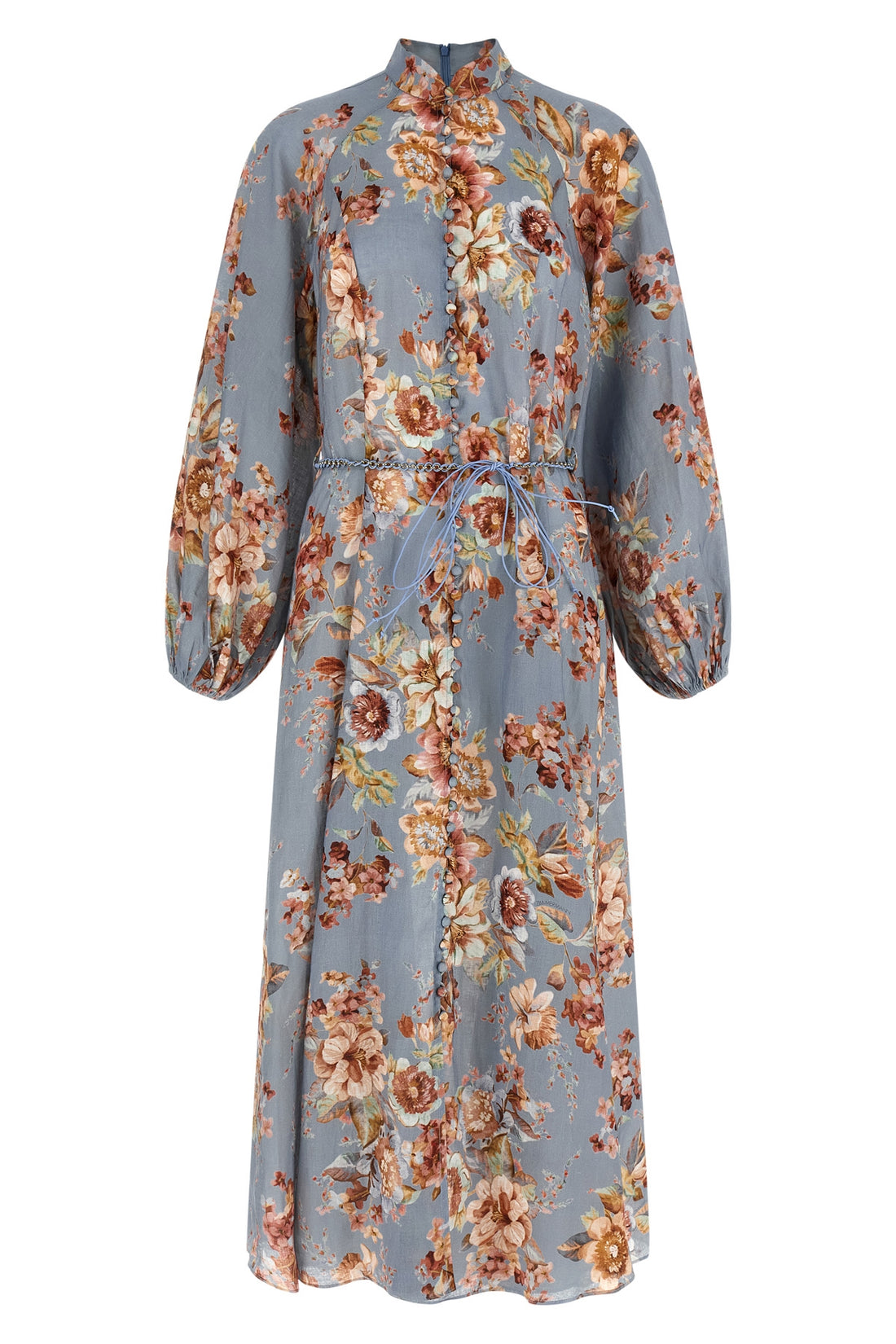 ZIMMERMANN 0 long awaken floral print linen dress