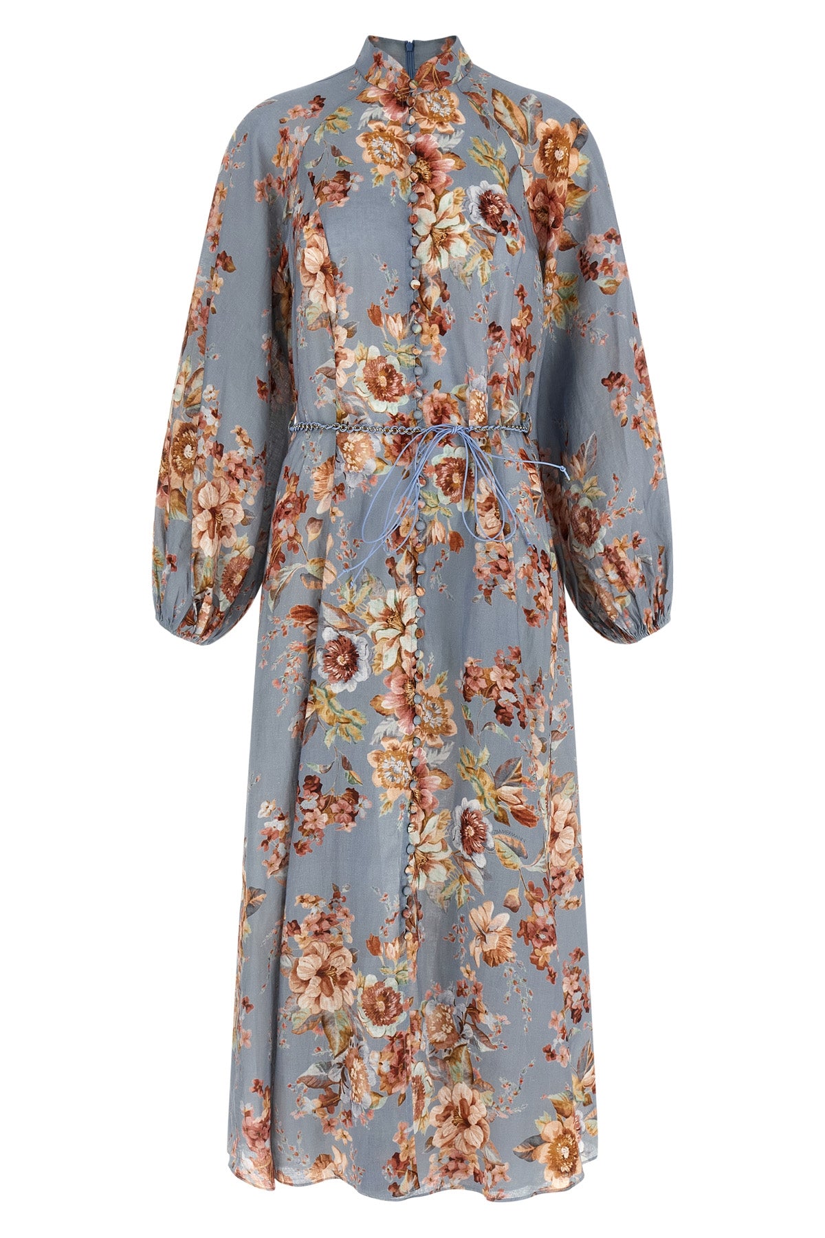 long awaken floral print linen dress