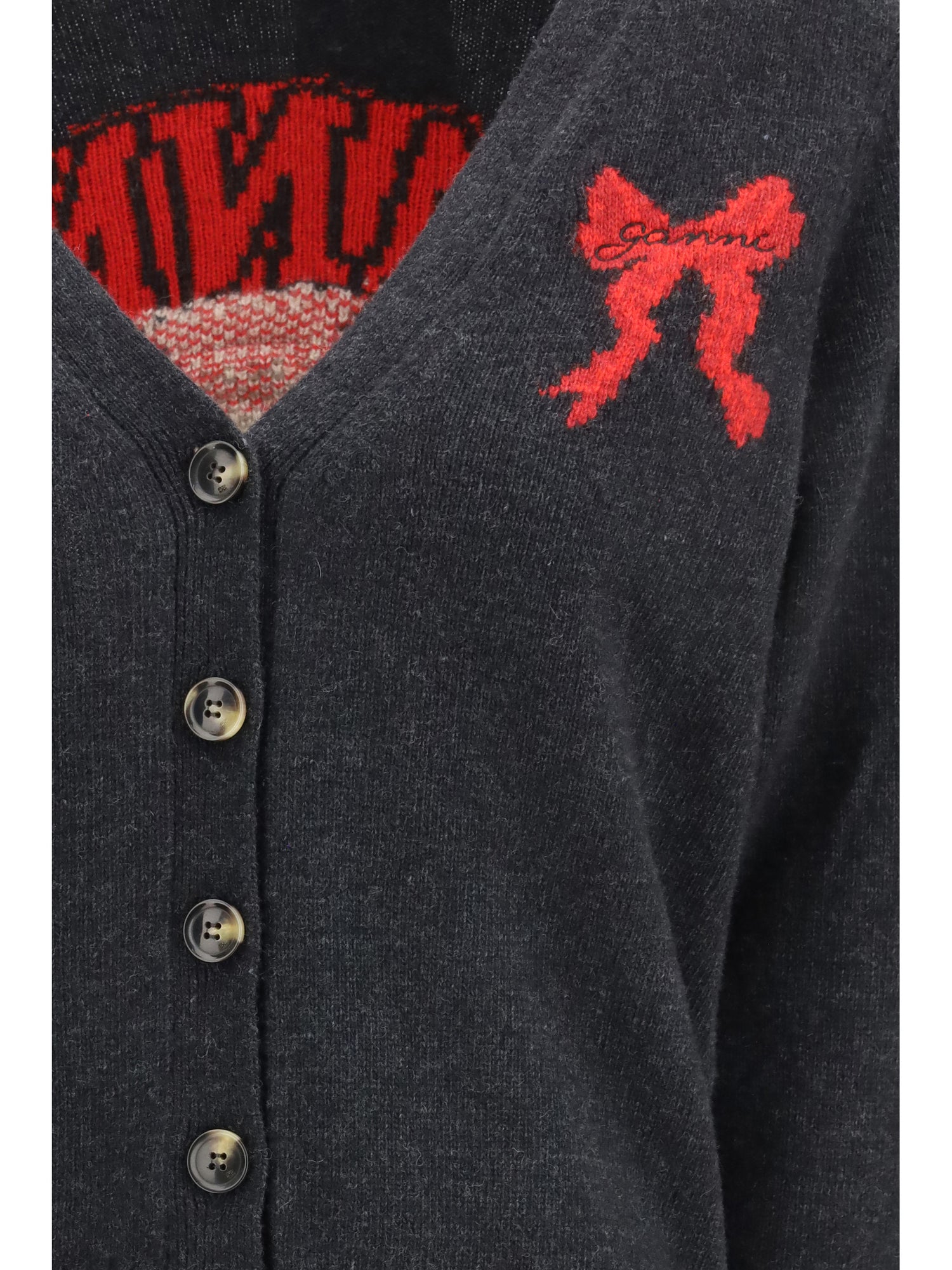 GANNI M wool-blend cardigan 