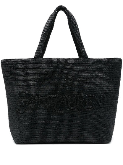 Logo Raffia Tote