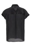 keefe semi-transparent silk organza shirt