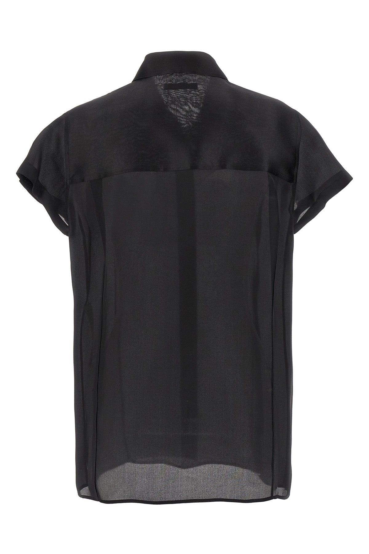 keefe semi-transparent silk organza shirt