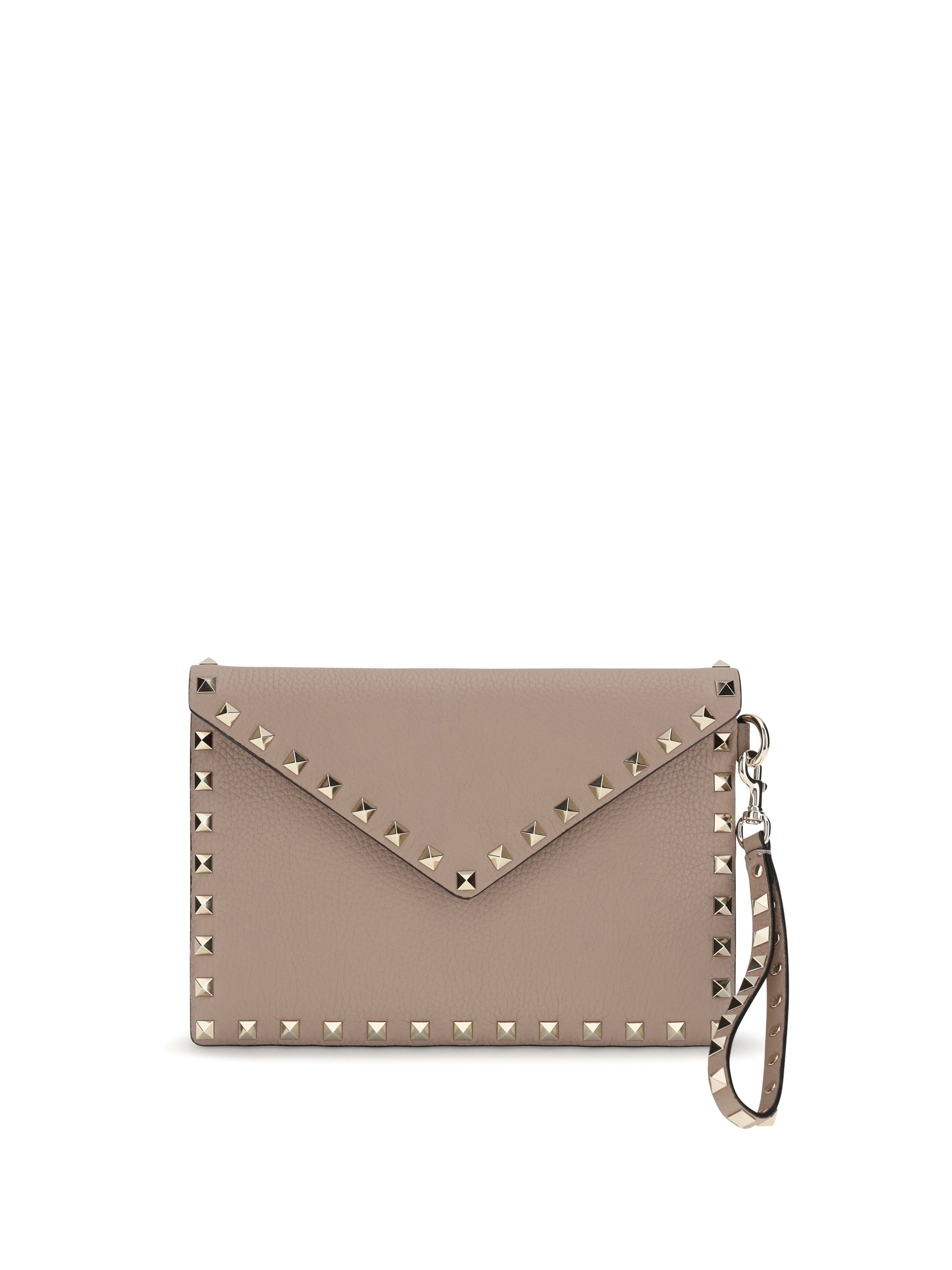 rockstud pouch in leather
