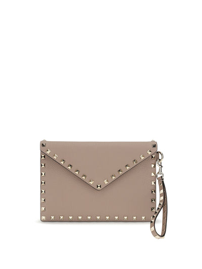 rockstud pouch in leather