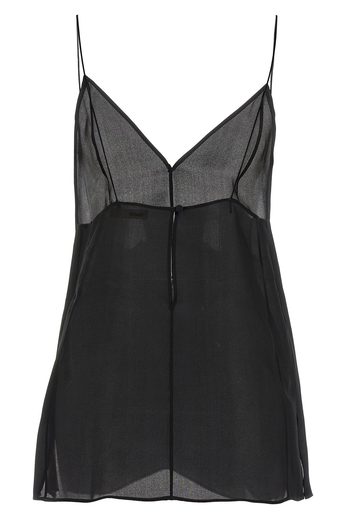 KHAITE S talsie semi-transparent pure silk organza top