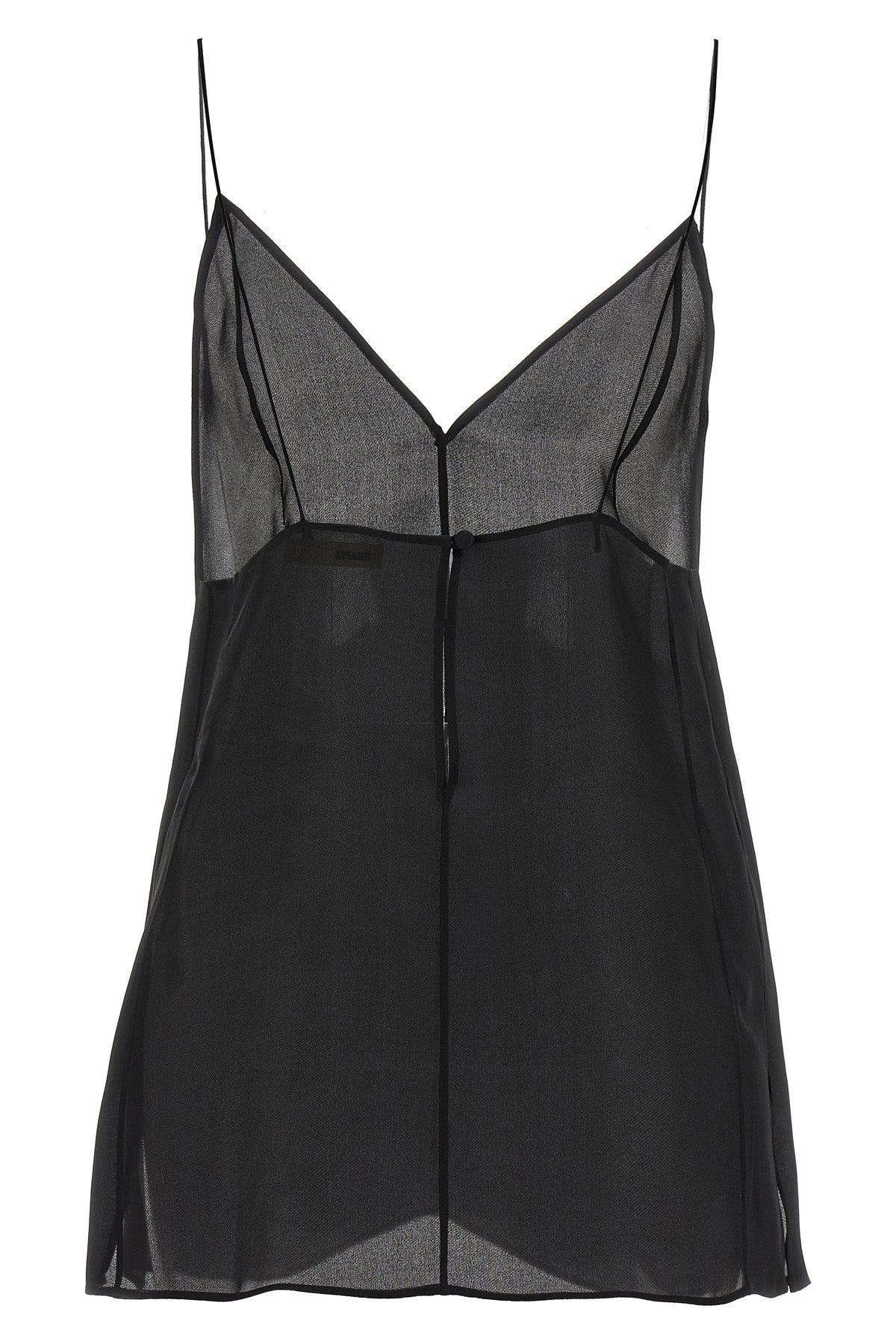 talsie semi-transparent pure silk organza top