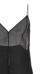 talsie semi-transparent pure silk organza top
