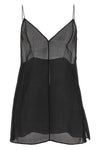 talsie semi-transparent pure silk organza top